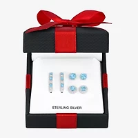 Gemstone Sterling Silver 3 Pair Jewelry Set