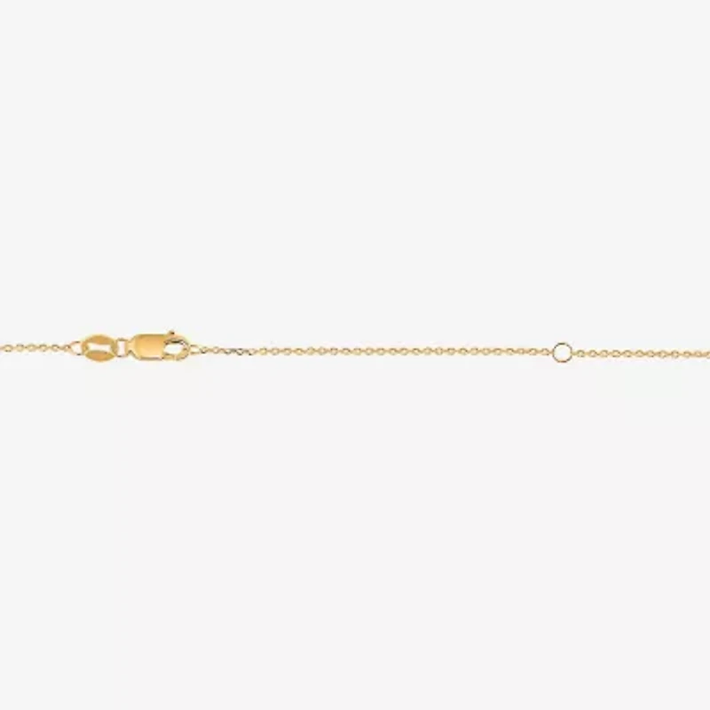 (I / I1) Womens 1 CT. T.W. Lab Grown White Diamond 10K Gold Pear 18 Inch Pendant Necklace
