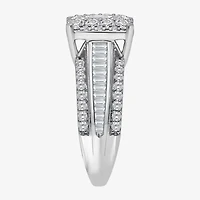 (I / I1) Womens 2 CT. T.W. Lab Grown White Diamond 10K Gold Side Stone Engagement Ring