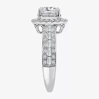 (I / I1) Womens 2 CT. T.W. Lab Grown White Diamond 10K Gold Round Side Stone Engagement Ring