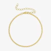 Yes, Please! Lab Created White Sapphire 14K Sterling Silver 8 Inch Tennis Bracelet