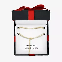 Yes, Please! Lab Created White Sapphire 14K Sterling Silver 8 Inch Tennis Bracelet