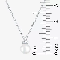 Yes, Please! Womens White Cultured Freshwater Pearl Sterling Silver 2-pc. Jewelry Set