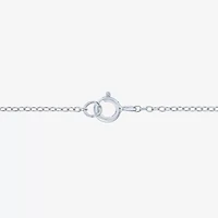 Yes, Please! Womens Lab Created White Opal Sterling Silver Pear 18 Inch Pendant Necklace