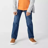 Thereabouts Little & Big Kid Boys Adjustable Waist Stretch Fabric Straight Leg Jean