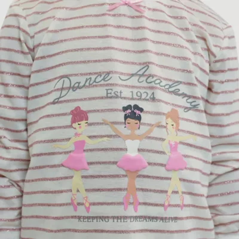 Dream Big Peace Out Toddler Girls Crew Neck Long Sleeve 4-pc. Pajama Sets