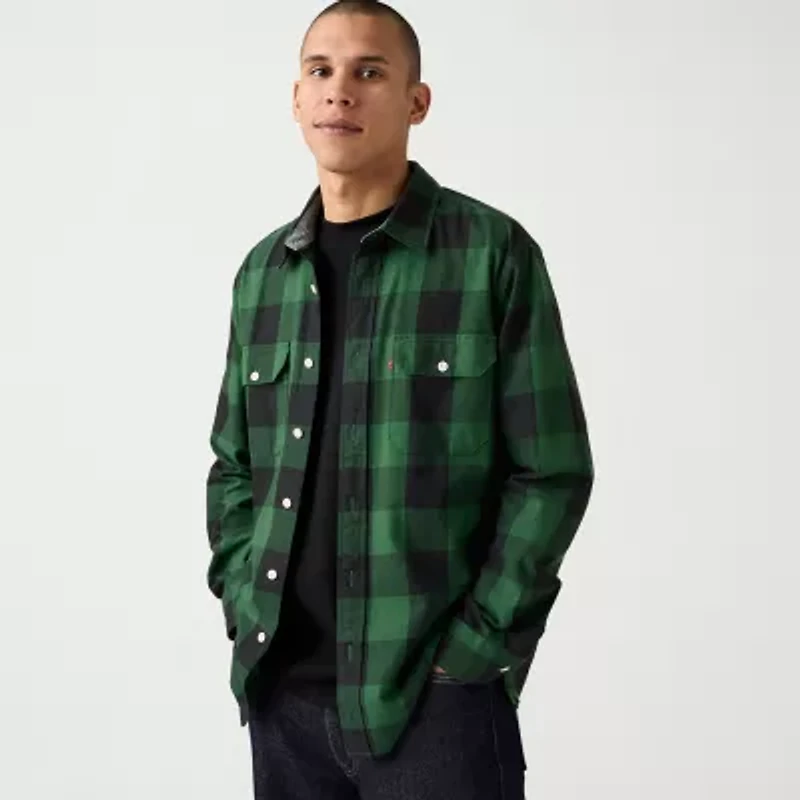 Levi's Mens Long Sleeve Relaxed Fit Flannel Shirt