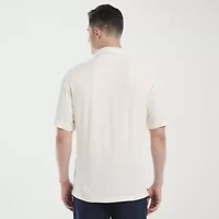 Cubavera Mens Short Sleeve Regular Fit Button-Down Shirt
