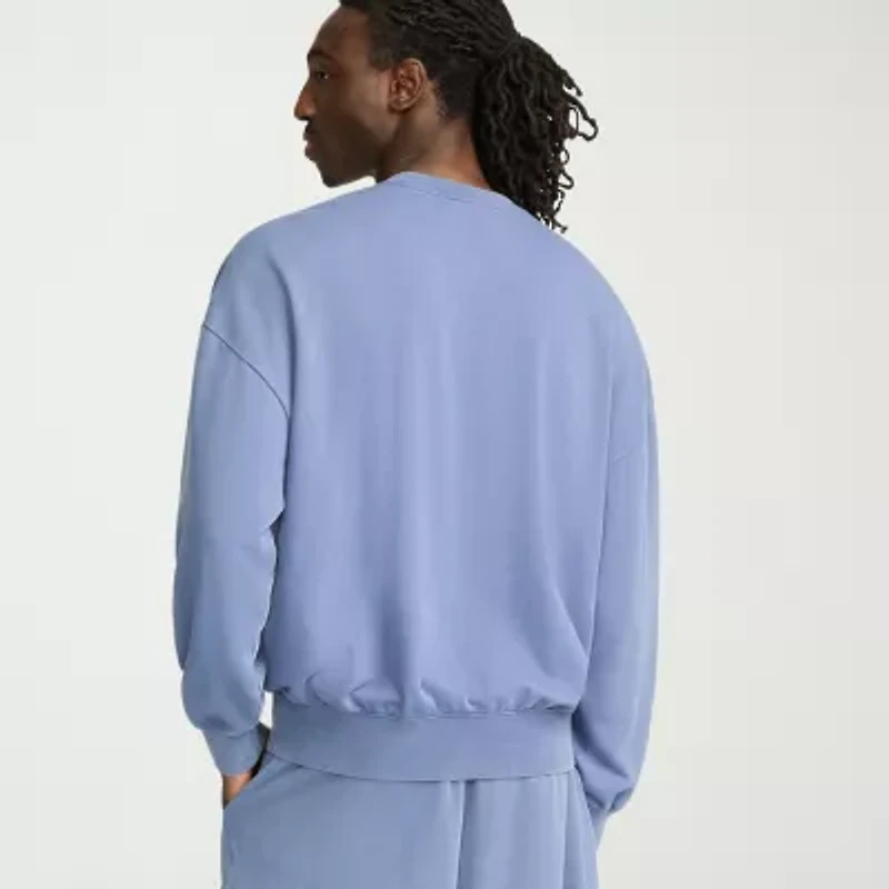 Champion French Terry Mens Crew Neck Long Sleeve Sweatshirt