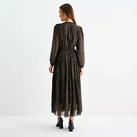 Isabel & Nina Womens Long Sleeve Floral Maxi Dress