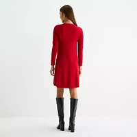 Robbie Bee Womens 3/4 Sleeve Sweater Dress