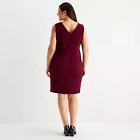 Maya Brooke Womens Plus Jacket Dress