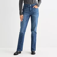 St. John's Bay Womens Tall Mid Rise Straight Leg Jean