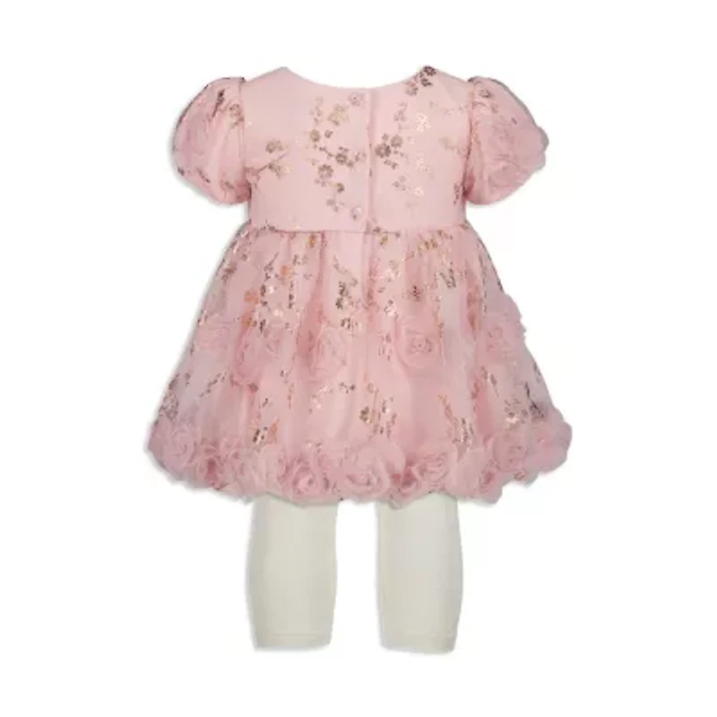 Blueberi Boulevard Baby Girls Floral Dress Set