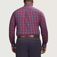 IZOD Performance Comfort Mens Long Sleeve Classic Fit Big and Tall Button-Down Shirt