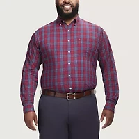 IZOD Performance Comfort Mens Long Sleeve Classic Fit Big and Tall Button-Down Shirt