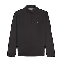 IZOD Advantage Performance Fleece Mens Mock Neck Long Sleeve Big and Tall Quarter-Zip Pullover
