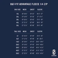 IZOD Advantage Performance Fleece Mens Mock Neck Long Sleeve Big and Tall Quarter-Zip Pullover
