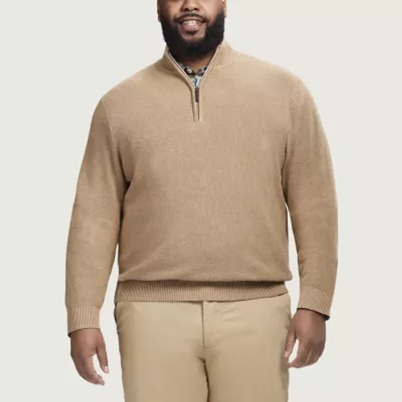IZOD Honeycomb Big and Tall Mens Long Sleeve Pullover Sweater
