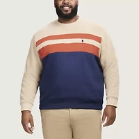 IZOD Advantage Performance Colorblock Mens Crew Neck Long Sleeve Big and Tall Sweatshirt