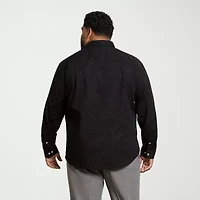 Van Heusen Cronbie Mens Long Sleeve Regular Fit Stretch Fabric Big and Tall Button-Down Shirt