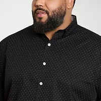 Van Heusen Cronbie Mens Long Sleeve Regular Fit Stretch Fabric Big and Tall Button-Down Shirt