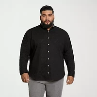 Van Heusen Cronbie Mens Long Sleeve Regular Fit Stretch Fabric Big and Tall Button-Down Shirt