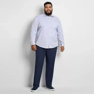 Van Heusen Everyday Defense Mens Straight Fit Big and Tall Dress Flat Front Pant