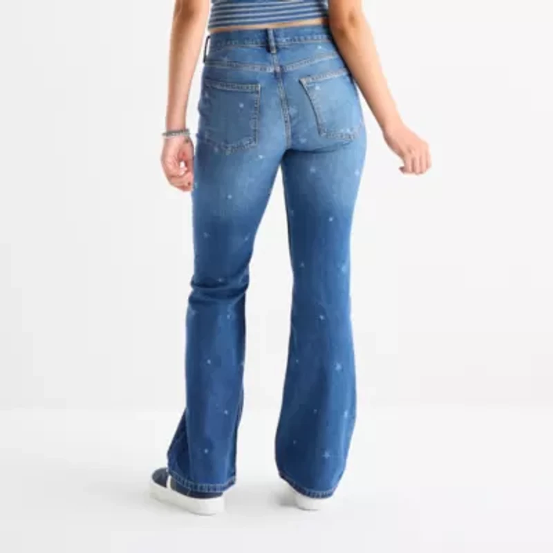 Arizona Womens Juniors High Rise Bootcut Jean