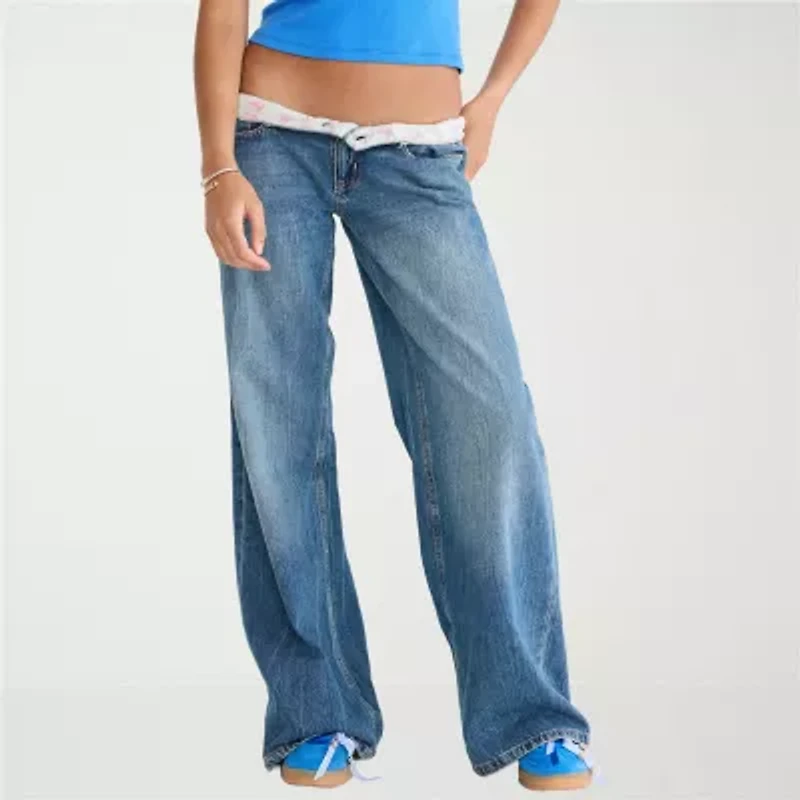 AEROPOSTALE Womens Juniors Low Rise Loose Fit Jean