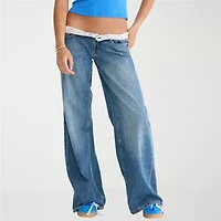 AEROPOSTALE Womens Juniors Low Rise Loose Fit Jean