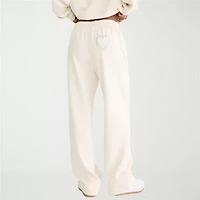 AEROPOSTALE Womens Juniors Wide Leg Mid Rise Sweatpant