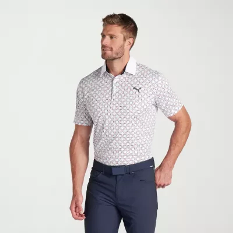 PUMA Mens Regular Fit Short Sleeve Polo Shirt