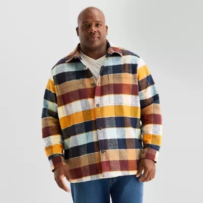 mutual weave Mens Big and Tall Shirt Jacket