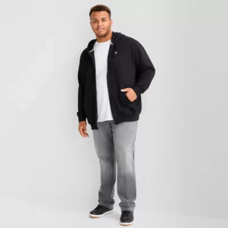 U.S. Polo Assn. Mens Long Sleeve Embroidered Zipper Big and Tall Hoodie