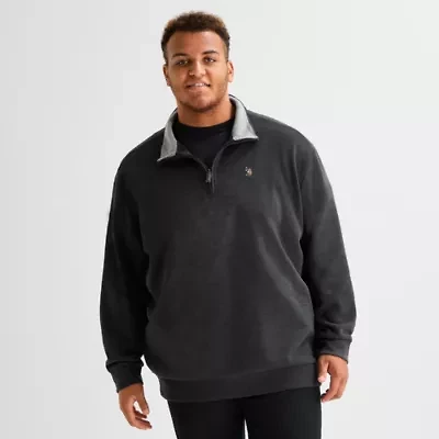 U.S. Polo Assn. Big and Tall Mens Mock Neck Long Sleeve Pullover Sweater