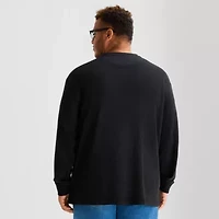 U.S. Polo Assn. Mens Henley Neck Long Sleeve Embroidered Classic Fit Big and Tall Thermal Top