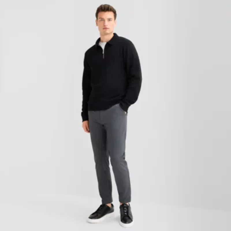 Stylus Mens Regular Fit Long Sleeve Waffle Polo Shirt