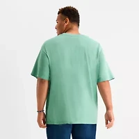 Arizona Mens Crew Neck Short Sleeve Relaxed Fit Big and Tall Graphic T-Shirt