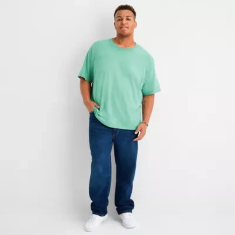 Arizona Mens Crew Neck Short Sleeve Relaxed Fit Big and Tall Graphic T-Shirt