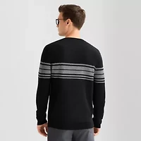 J. Ferrar Mens Crew Neck Long Sleeve Pullover Sweater
