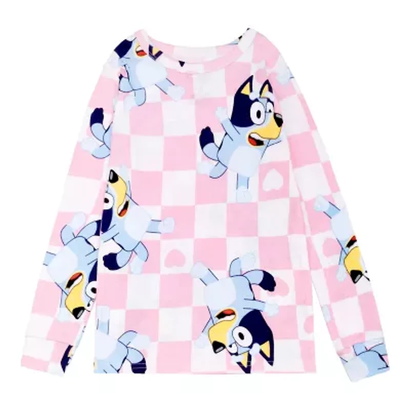 Little & Big Kid Girls Bluey Crew Neck Long Sleeve 4-pc. Pajama Sets