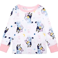 Toddler Girls Bluey Crew Neck Long Sleeve 4-pc. Pajama Sets