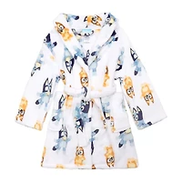 Girls Plush Long Sleeve Knee Length Bluey Robe