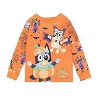 Halloween Toddler Girls Bluey Crew Neck Long Sleeve 2-pc. Pajama Sets