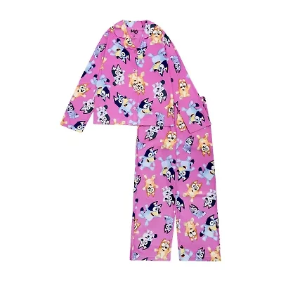 Little & Big Kid Girls Bluey Long Sleeve 2-pc. Pajama Sets