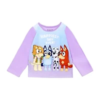 Toddler Girls Bluey Microfleece Crew Neck Long Sleeve 2-pc. Pajama Sets