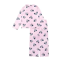 Disney Collection Little & Big Kid Girls Minnie Mouse Short Sleeve 2-pc. Pajama Sets