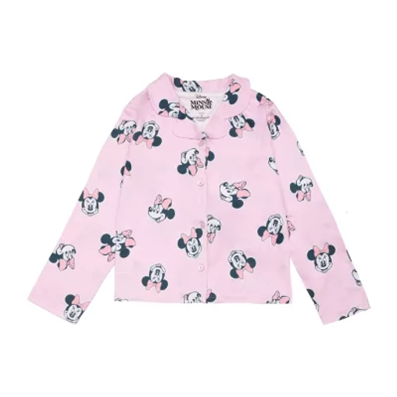 Disney Collection Little & Big Kid Girls Minnie Mouse Short Sleeve 2-pc. Pajama Sets