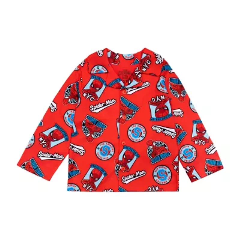 Disney Collection Toddler Boys Spiderman Long Sleeve 2-pc. Pajama Sets